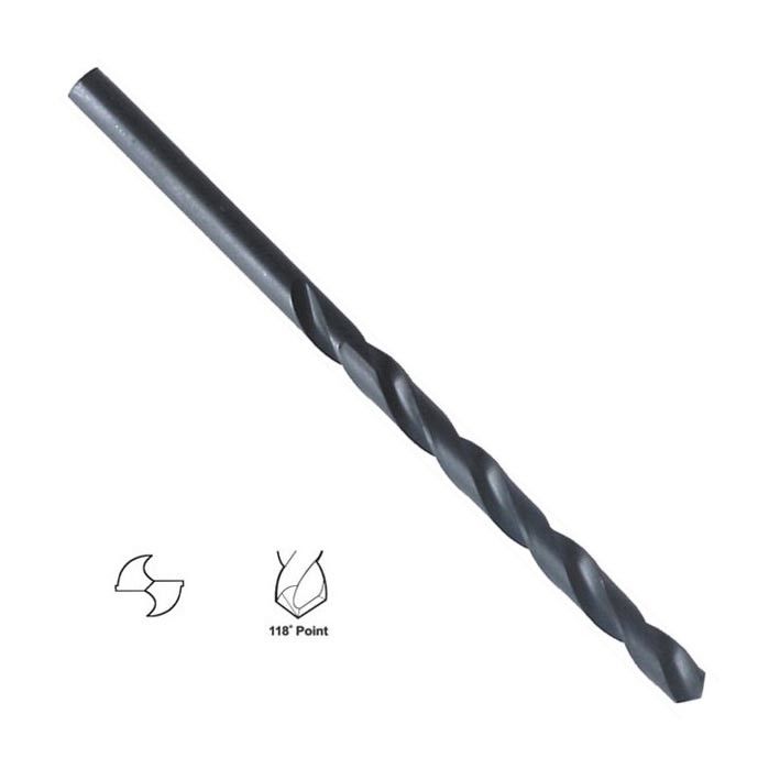 DIN340 tipo lungo taglienti di torsione dell'acciaio rapido per l'ossido del nero del metallo