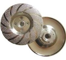 Mola a tazza diamantata da 4-5 pollici, brasata sottovuoto, flangia M14/16