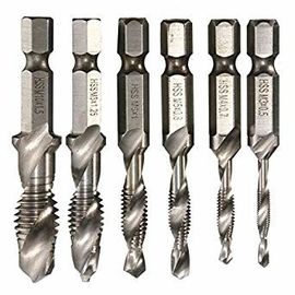 Set di 6 punte per trapano HSS con codolo esagonale M3-M10 per foratura metalli