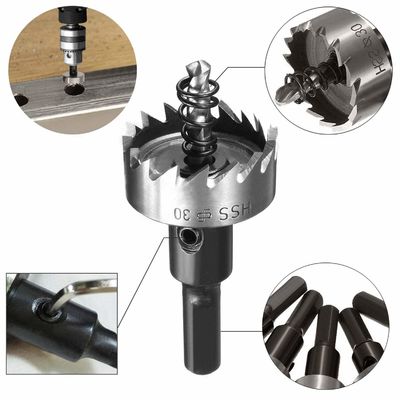 Set di seghe a tazza HSS 8 pezzi in acciaio ad alta velocità per foratura metalli