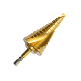 HSS Titanio rivestito Step Drill Bit Hex Shank per il metallo