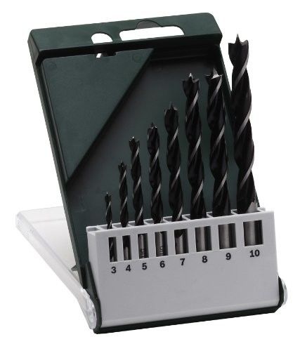 Set di punte per trapano per legno a punta a freccia in acciaio ad alto tenore di carbonio da 8 pezzi 3-10mm con codolo esagonale