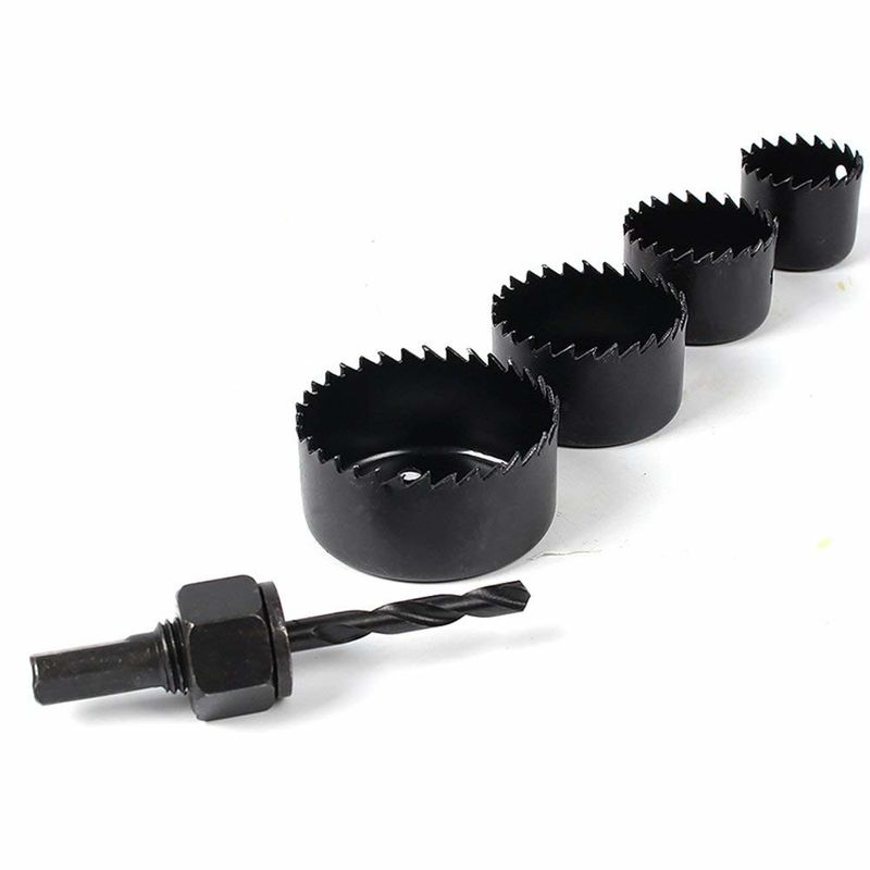 Set di seghe a tazza in acciaio ad alto tenore di carbonio per la lavorazione del legno, 5 pezzi, 32-54mm