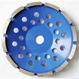 Fila del disco di macinazione della tazza del diamante di segmento la singola, taglio del diamante spinge il colore blu