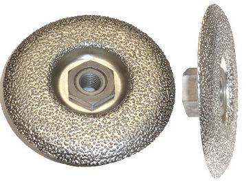 Disco di macinazione brasato vuoto del diamante, ruota continua della tazza del diamante
