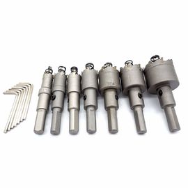 il foro fornito di punta 14mm-35mm del carburo di tungsteno ha visto il colore stabilito dell'argento 7pcs del tagliente