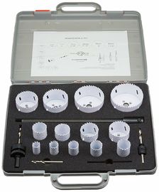 Kit di seghe a tazza bimetalliche 18 pezzi con custodia in ABS per il taglio dei metalli