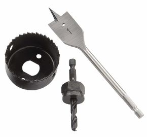 Kit da 3 pezzi di seghe a tazza per l'installazione di serrature per porte in legno