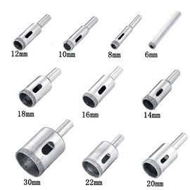 L'insieme del pezzo di centro del diamante di 10 PCS, foro del diamante ha visto il corredo per il marmo ceramico di vetro delle mattonelle