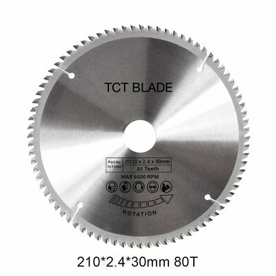 80T TCT lama di sega circolare 210mm per taglio di legno e metallo