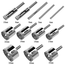 Dimensione vuota dei pc 4mm-50mm degli insiemi 12 dei taglienti del diamante del centro delle mattonelle e di vetro